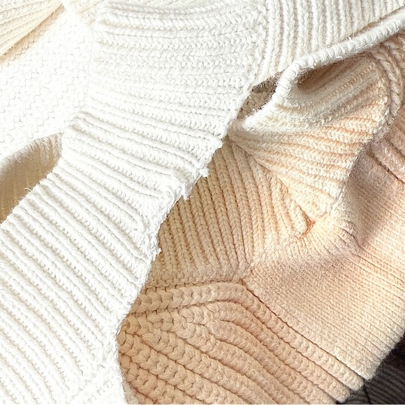 525 AMERICA Cotton Rib Knit Ombre Pastel Stripe Halter Neck Sweater Tank Top M - Picture 8 of 8